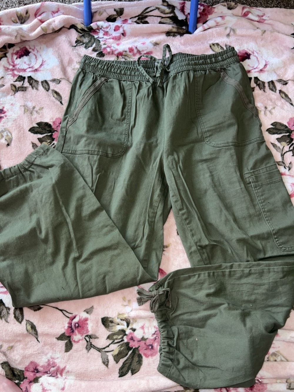 Falls Creek Olive Utility Drawstring Joggers